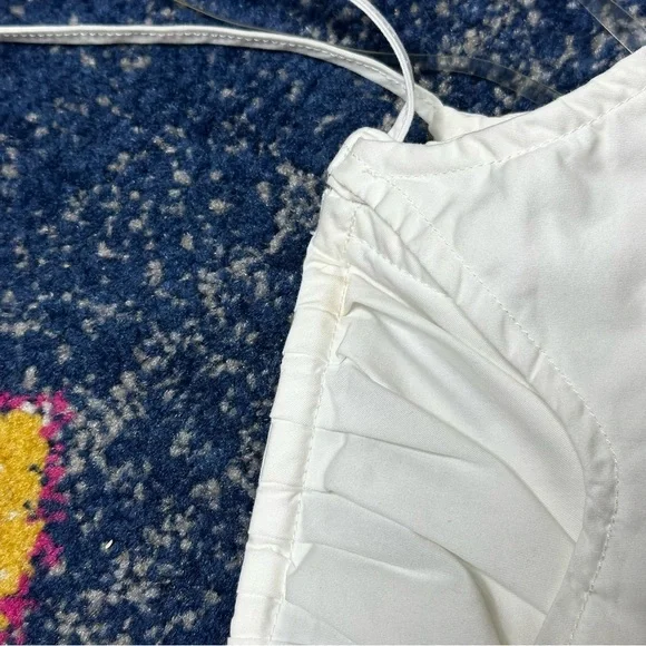 House of CB Flynn White Cropped Poplin Corset Tank sz L - Picture 9 of 9